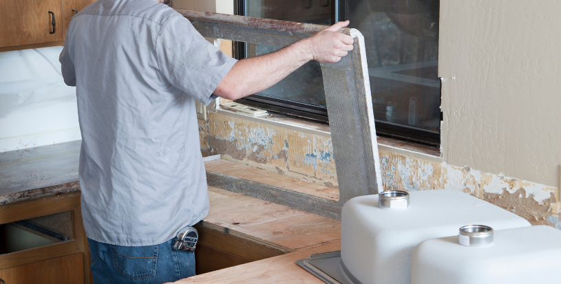 Installing counter tops 