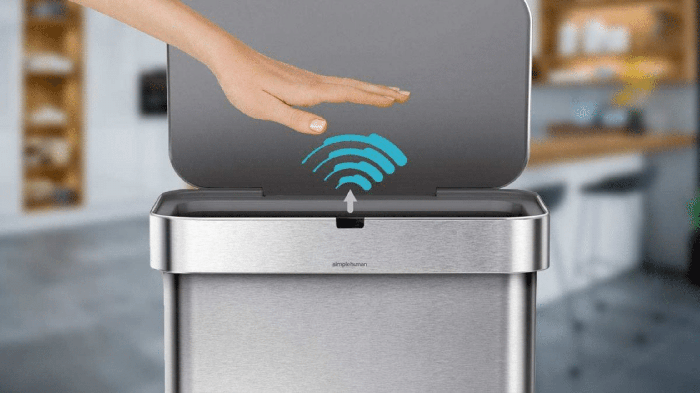 touchless trash bin